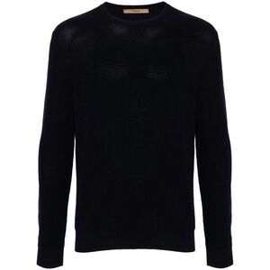 NUUR Men's Fine Knit Crew Neck Sweater Men BLUE T-Shirts